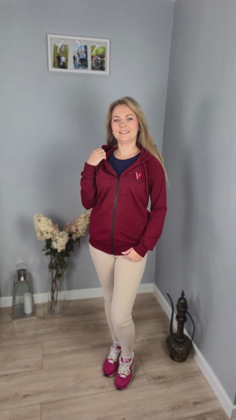 Bluza casual wino Bluza casual wino
