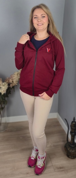 Bluza casual wino