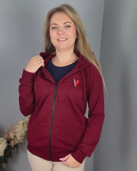 Bluza casual wino