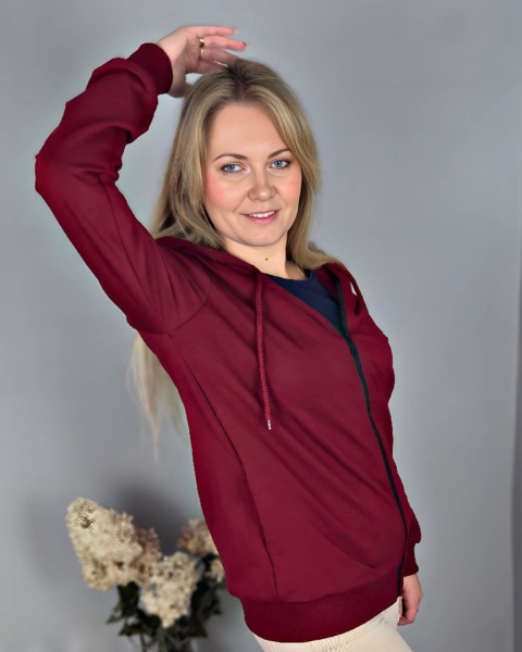 Bluza casual wino