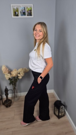 Dresowe spodnie wide leg