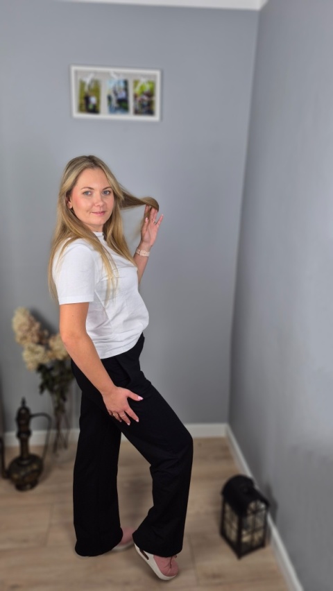 Dresowe spodnie wide leg Dresowe spodnie wide leg