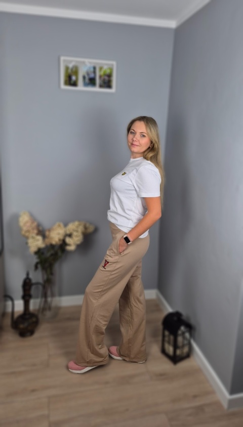 Dresowe spodnie wide leg Dresowe spodnie wide leg