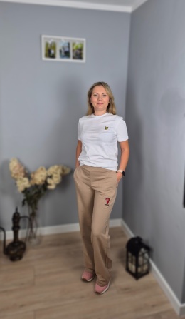 Dresowe spodnie wide leg