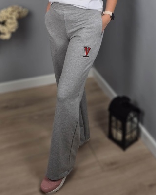 Spodnie wide leg melanż