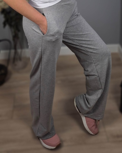 Spodnie wide leg melanż