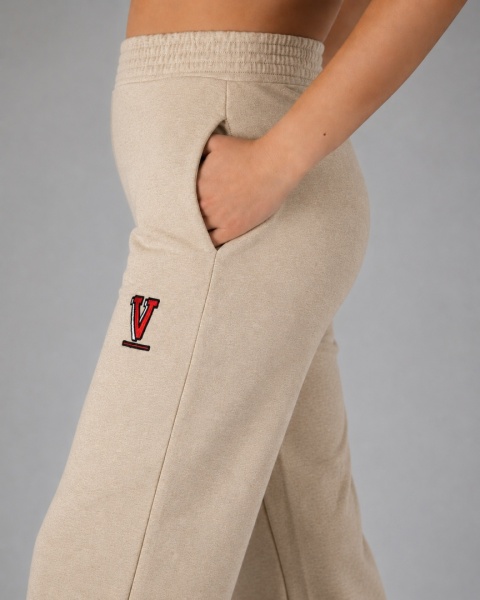 Spodnie wide leg beżowe