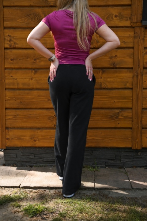 Spodnie wide leg czarne