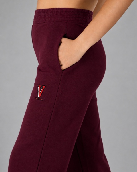 Spodnie wide leg wino