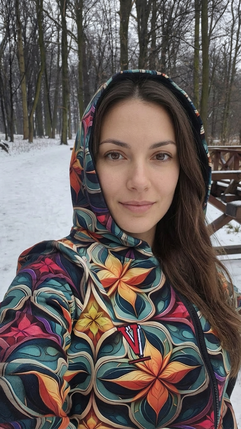 Bluza Mozaika Natury – stylizacja z kolorowym wzorem | VIKTREND